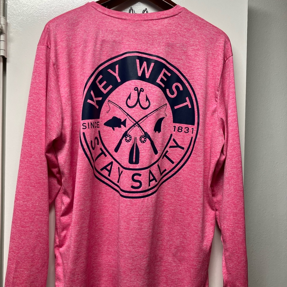 Pink Long Sleeve Key West Graphic Shirt
